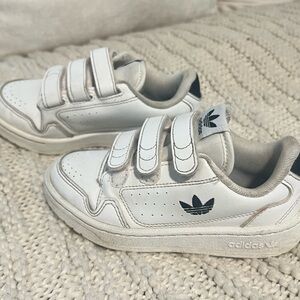 Adidas Kids White and Black Sneakers